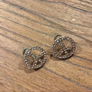 Fun peace sign studs